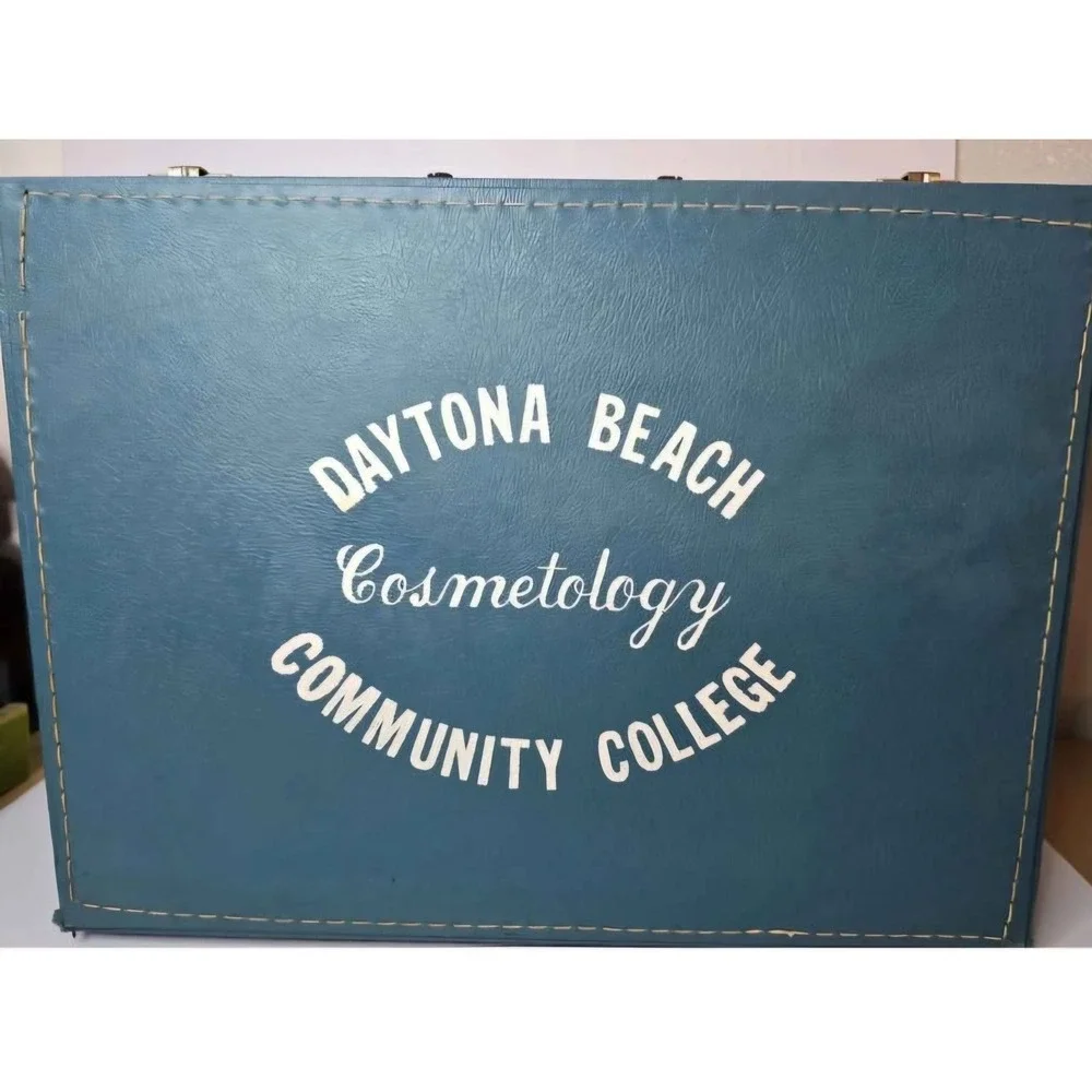 Morris-Flamingo Beautician Kit Case Daytona Beach Community College Vintage Case